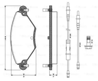 Комплект тормозных колодок (BOSCH: 0 986 TB2 399)