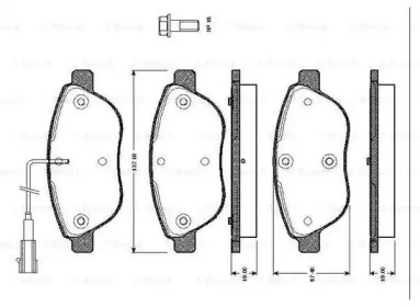 Комплект тормозных колодок (BOSCH: 0 986 TB2 415)