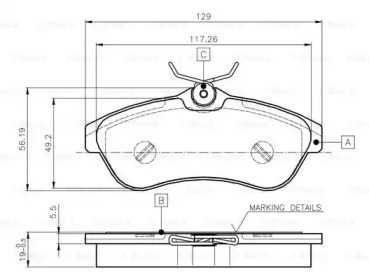 Комплект тормозных колодок (BOSCH: 0 986 TB2 419)