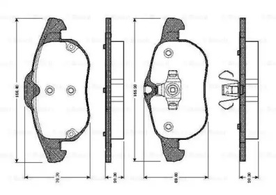 Комплект тормозных колодок (BOSCH: 0 986 TB2 421)