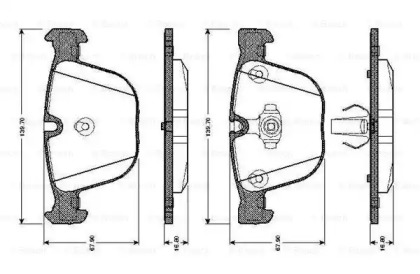 Комплект тормозных колодок (BOSCH: 0 986 TB2 422)