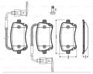 Комплект тормозных колодок (BOSCH: 0 986 TB2 425)