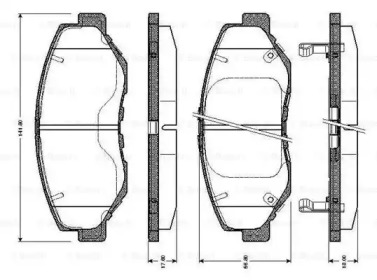 Комплект тормозных колодок (BOSCH: 0 986 TB2 427)