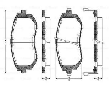 Комплект тормозных колодок (BOSCH: 0 986 TB2 428)