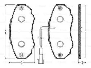 Комплект тормозных колодок (BOSCH: 0 986 TB2 432)