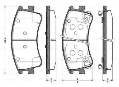 Комплект тормозных колодок (BOSCH: 0 986 TB2 437)