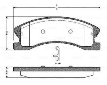 Комплект тормозных колодок (BOSCH: 0 986 TB2 439)