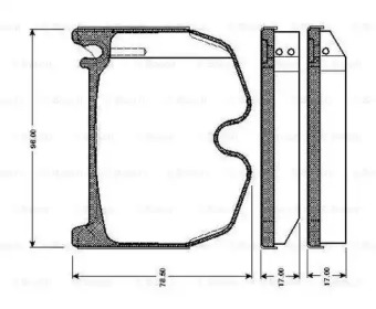 Комплект тормозных колодок (BOSCH: 0 986 TB2 452)