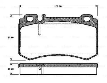 Комплект тормозных колодок (BOSCH: 0 986 TB2 453)