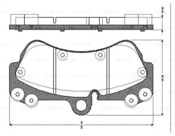 Комплект тормозных колодок (BOSCH: 0 986 TB2 454)