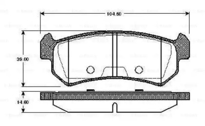 Комплект тормозных колодок (BOSCH: 0 986 TB2 465)