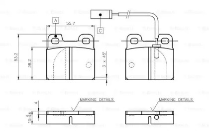 Комплект тормозных колодок (BOSCH: 0 986 TB2 469)