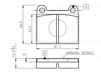 Комплект тормозных колодок (BOSCH: 0 986 TB2 470)