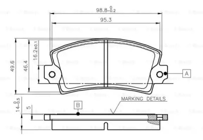 Комплект тормозных колодок (BOSCH: 0 986 TB2 477)