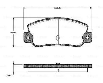 Комплект тормозных колодок (BOSCH: 0 986 TB2 481)