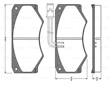 Комплект тормозных колодок (BOSCH: 0 986 TB2 484)