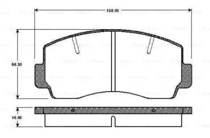 Комплект тормозных колодок (BOSCH: 0 986 TB2 494)