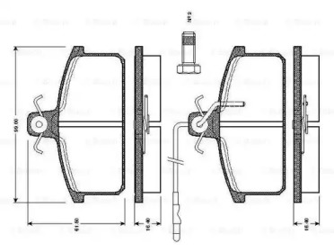 Комплект тормозных колодок (BOSCH: 0 986 TB2 501)