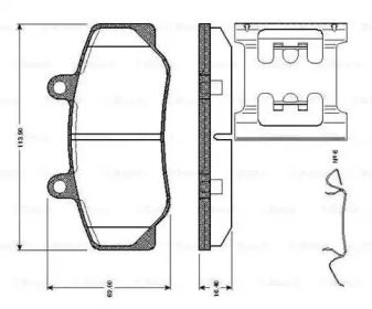 Комплект тормозных колодок (BOSCH: 0 986 TB2 542)