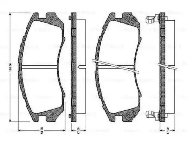 Комплект тормозных колодок (BOSCH: 0 986 TB2 548)