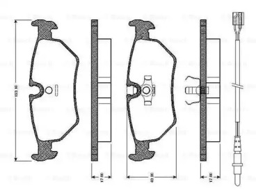 Комплект тормозных колодок (BOSCH: 0 986 TB2 593)