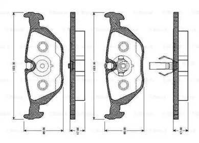 Комплект тормозных колодок (BOSCH: 0 986 TB2 595)