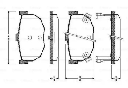 Комплект тормозных колодок (BOSCH: 0 986 TB2 618)