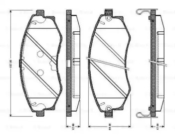 Комплект тормозных колодок (BOSCH: 0 986 TB2 634)