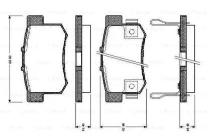 Комплект тормозных колодок (BOSCH: 0 986 TB2 637)