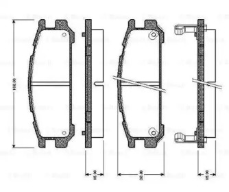 Комплект тормозных колодок (BOSCH: 0 986 TB2 645)