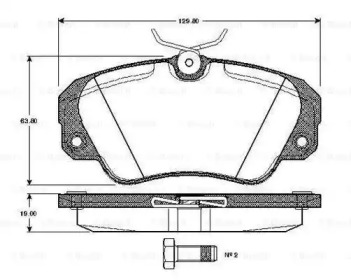 Комплект тормозных колодок (BOSCH: 0 986 TB2 666)