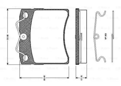 Комплект тормозных колодок (BOSCH: 0 986 TB2 669)