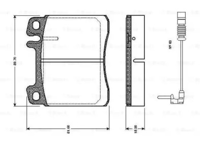 Комплект тормозных колодок (BOSCH: 0 986 TB2 682)