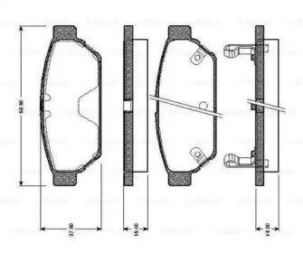 Комплект тормозных колодок (BOSCH: 0 986 TB2 698)