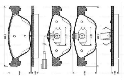 Комплект тормозных колодок (BOSCH: 0 986 TB2 733)