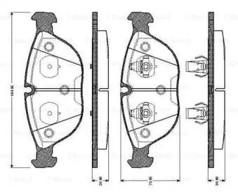 Комплект тормозных колодок (BOSCH: 0 986 TB2 744)