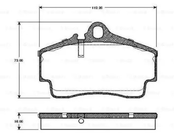 Комплект тормозных колодок (BOSCH: 0 986 TB2 765)