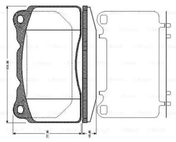 Комплект тормозных колодок (BOSCH: 0 986 TB2 770)