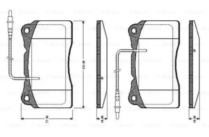 Комплект тормозных колодок (BOSCH: 0 986 TB2 771)