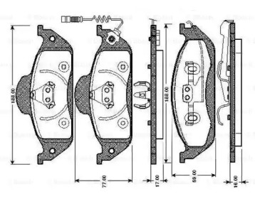 Комплект тормозных колодок (BOSCH: 0 986 TB2 781)