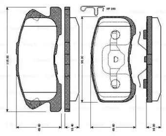 Комплект тормозных колодок (BOSCH: 0 986 TB2 794)