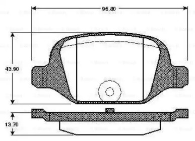 Комплект тормозных колодок (BOSCH: 0 986 TB2 796)