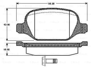 Комплект тормозных колодок (BOSCH: 0 986 TB2 797)