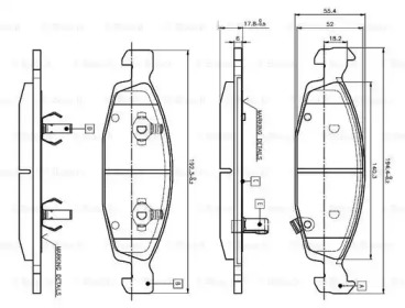 Комплект тормозных колодок (BOSCH: 0 986 TB2 801)