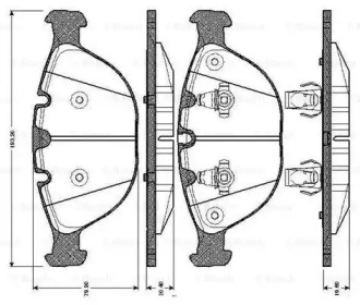 Комплект тормозных колодок (BOSCH: 0 986 TB2 846)