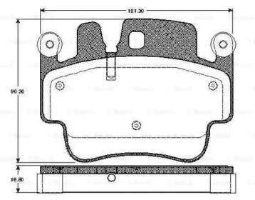 Комплект тормозных колодок (BOSCH: 0 986 TB2 854)