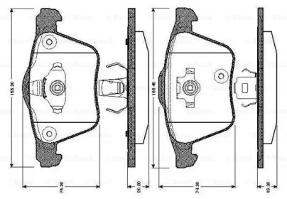 Комплект тормозных колодок (BOSCH: 0 986 TB2 862)