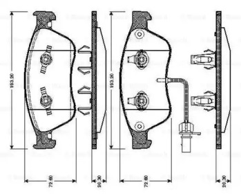 Комплект тормозных колодок (BOSCH: 0 986 TB2 868)