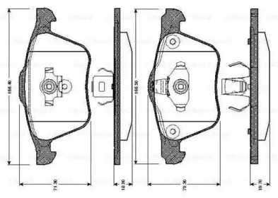 Комплект тормозных колодок (BOSCH: 0 986 TB2 875)