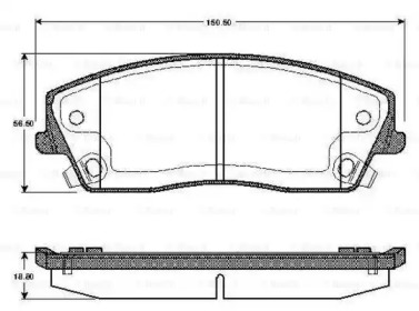 Комплект тормозных колодок (BOSCH: 0 986 TB2 886)